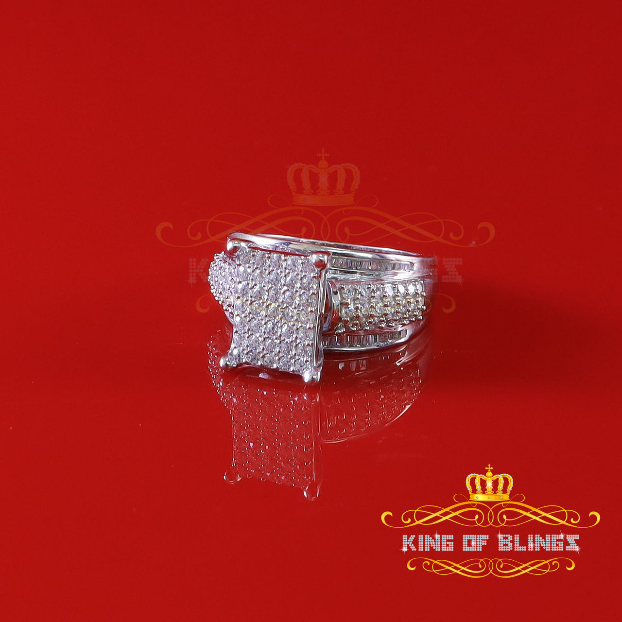 Cubic Zirconia 2.25ct White Silver Cinderella Women's Ring Size 7