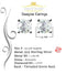 King of Bling's Mens & Womens stud 925 silver White 3.00ct VVS 'D' Moissanite Stud Earrings KING OF BLINGS