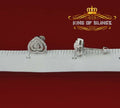 King of Blings- 925 White Silver 1.07ct Cubic Zirconia Women's & Men's Hip Hop Heart Earrings KING OF BLINGS