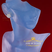 King of Blings- White 925 Sterling Silver 0.24ct Cubic Zirconia For Women & Men Round Earrings KING OF BLINGS