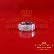 King of Bling's Band Rings White 925 Sterling Silver 4.00ct VVS 'D' Moissanite SZ 7 Women/Mens KING OF BLINGS