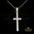 Attractive Fancy 925 Sterling White Silver CROSS Pendant 1.41ct Cubic Zirconia KING OF BLINGS