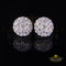 King of Bling's Men's/Womens 925 Silver White 1.33ct VVS 'D' Moissanite Round Stud Earrings KING OF BLINGS