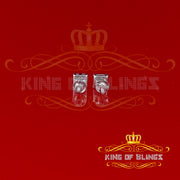 King Of Bling's 925 Sterling Silver 0.05ct Small Diamond Women's & Men's White Square Earring KING OF BLINGS