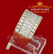 King Of Bling's Yellow Cubic Zirconia 2.20ct Hip Hop Rapper Fashion Luxury Rings Men's Size 8 KING OF BLINGS