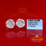 King  of Bling's 925 Sterling Silver Yellow Marquise Women Round Stud Earrings 3.00ct moissanite KING OF BLINGS