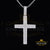 White Fancy 925 Sterling Silver CROSS Pendant with 3.64ct Cubic Zirconia stone KING OF BLINGS