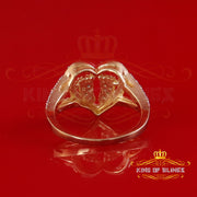 King of Bling's 1.00ct Women Moissanite Mom Yellow Heart Child feet VVS D 925 Silver RingSz 8 King of Blings