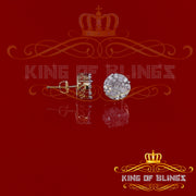 King of Bling's Hip Hop Yellow 925 Silver 1.06ct Cubic Zirconia Women's & Men's style Earrings KING OF BLINGS
