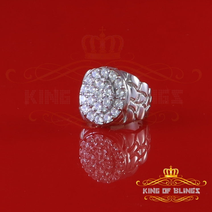 King Of Bling's3.59ct White Engagement Ring Womens 925 Sterling Silver Cubic Zirconia Size 8