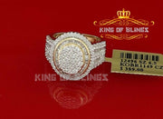 King Of Bling's 925 Sterling Silver Yellow Cubic Zirconia 5.00ct Round Fancy Womens Ring Size7 KING OF BLINGS