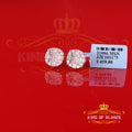 King  of Bling's Men's/Womens 925 Silver Yellow 2.00ct VVS 'D' Moissanite Round Stud Earrings KING OF BLINGS