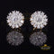 King of Bling's 1.28ct Cubic Zirconia Yellow 925 Sterling Silver For Men's/Womens Round Earrings KING OF BLINGS
