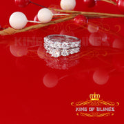 King Of Bling's4.82ct White Cubic Zirconia 925 Sterling Silver Bridal Fashion Womens Ring SZ 7 KING OF BLINGS