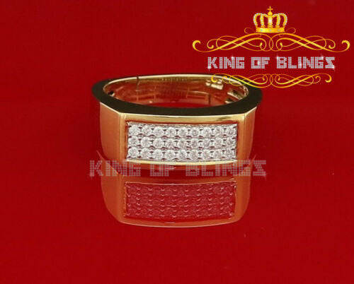 King Of Bling's 925 Sterling 0.80ct Yellow Cubic Zirconia Silver Adjustable Ring From SZ 9 to 11