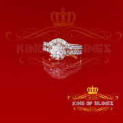 King Of Bling's 925 Sterling Yellow Silver Round 5.25ct Cubic Zirconia Women's Ring Size 6.5 KING OF BLINGS