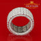 925 Cubic Zirconia 22.50ct White Silver Eternity Womens / Men's Ring Size 10 KING OF BLINGS