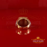 King of Bling's 925 Yellow Silver 3.00ct VVS 'D' Square Moissanite Rings Size 10 Men's/Womens King of Blings