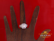 King of Bling's 925 Silver Moissanite Square Shape 3.00ct VVS D Women Yellow Emerald Ring SZ 7 King of Blings