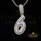 Yellow Cursive 3D Number 1 Sterling Silver Shape Pendant 4.75ct Cubic Zirconia KING OF BLINGS