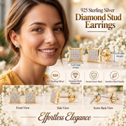 King Of Bling's 925 Sterling Yellow Silver Kite Shape 6.45MM size 0.10 CT Diamond Stud Earrings KING OF BLINGS