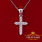 White 925 Sterling Silver Attractive special CROSS Pendant 2.09ct Cubic Zirconia KING OF BLINGS