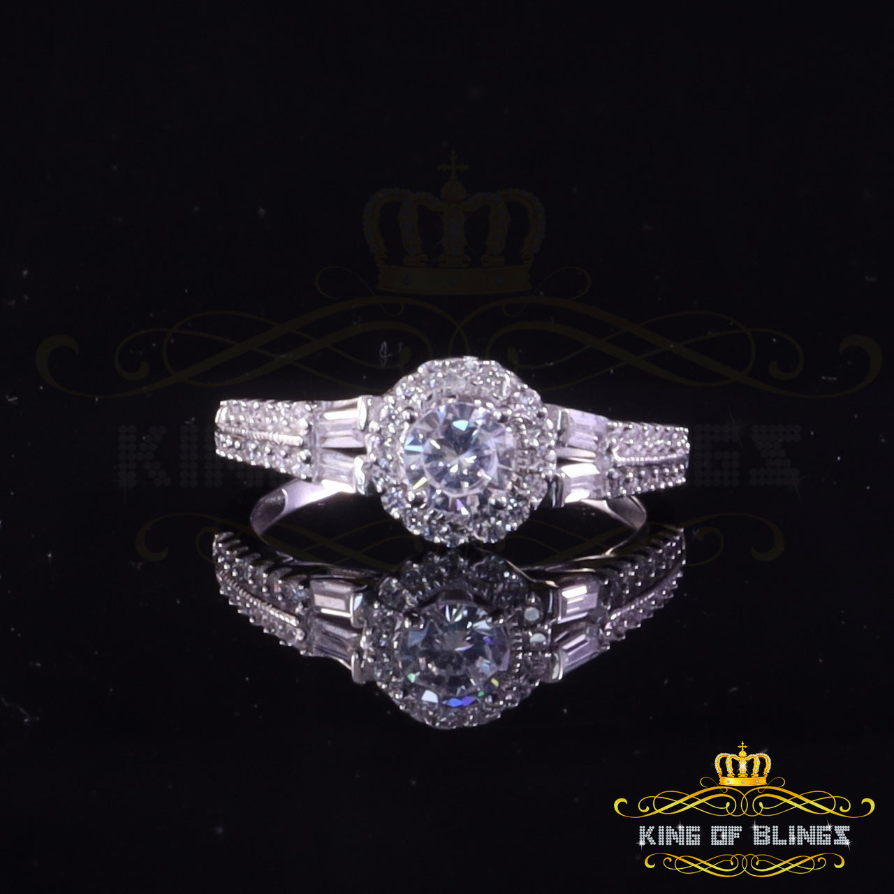 1.75ct Cubic Zirconia White Sterling Silver Men's/ Women Engagement Rings Size 7