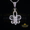 Promise Fleur de Lis Shape White Sterling Silver Pendant 0.69ct Cubic Zirconia KING OF BLINGS