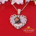 King Of Bling's KOB 'S 925 Silver 2.00ct Moissanite 1.65 inch Yellow Thorn Heart Jesus Pendant KING OF BLINGS