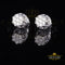 King of Blings- 925 White Silver Sterling 0.36ct Cubic Zirconia Hip Hop Floral Women's Earrings KING OF BLINGS