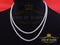 Tennis Men's Necklace 925 Silver White 55ct Moissanite size 22inch & Width 4mm KING OF BLINGS