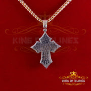King Of Bling's Cross Yellow Charm Pendant 2.50ct VVS D Moissanite Sterling Silver Men's & Women KING OF BLINGS