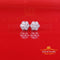 King of Blings- 3.00ct Cubic Zirconia 925 White Silver Sterling Hip Hop Floral Women's Earrings KING OF BLINGS