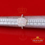 King of Bling's Womens 925 Sterling Yellow Silver 1.00ct VVS 'D' Moissanite Square Rings Size 7 King of Blings