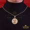2.23ct Cubic Zirconia Sterling Yellow Silver AQUARIUS Pendant For Men & Women KING OF BLINGS