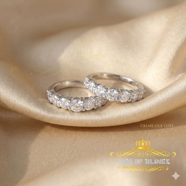 King Of Bling's4.82ct White Cubic Zirconia 925 Sterling Silver Bridal Fashion Womens Ring SZ 7 KING OF BLINGS