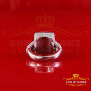 King of Bling's Men's/Womens 925 White Silver 4.50ct VVS 'D' Moissanite Square Pinky Rings SZ 10 King of Blings