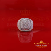 King of Bling's Yellow 925 Silver 6.50ct VVS 'D' Moissanite Stone Square Men's Rings Size 10 King of Blings