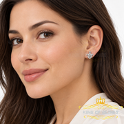 King of Bling's Women's 0.14ct Cubic Zirconia Turtle Stud Earrings White 925 Sterling Silver KING OF BLINGS