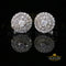 King of Blings- White Sterling Silver 0.78ct Cubic Zirconia Ladies 925 Hip Hop Round Earrings KING OF BLINGS
