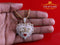 King Of Bling's Love "SWEET HEART"1.50 inch 6ct Real Moissanite 925 Silver Yellow Heart Pendant KING OF BLINGS
