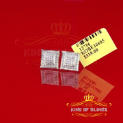 King Of Bling's 0.20ct Genuine Diamond 925 White Sterling Silver Hip Hop Men's/Women's Earrings KING OF BLINGS