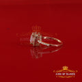 King Of Blings  10K Yellow Gold 3.00CT 'VVS' 'FL' D clr Cushion Cut Moissonite Womens Ring S/7 KING OF BLINGS