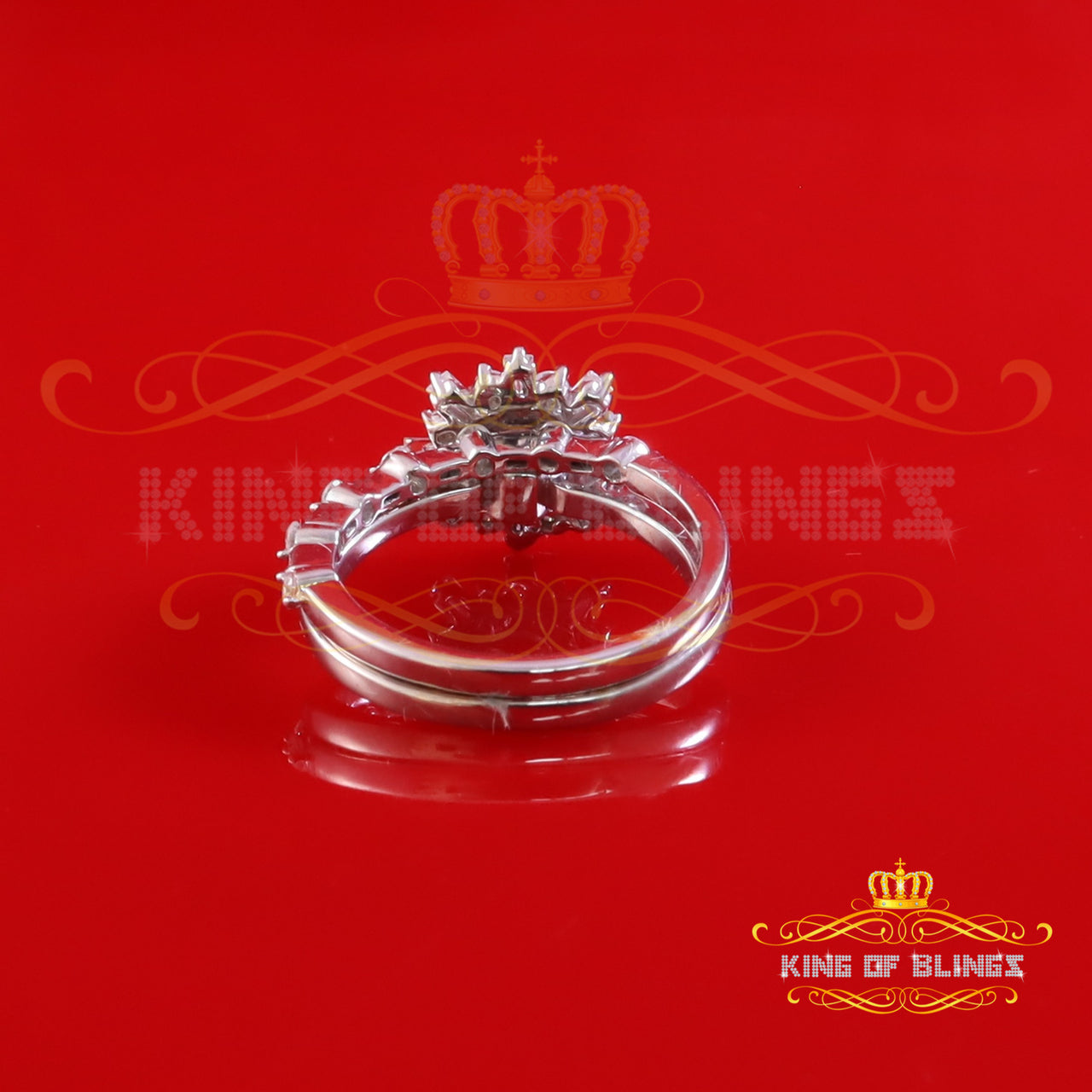 King of Bling's New Womens 925 Sterling Silver White 1.25ct VVS 'D' Round Moissanite Rings Size 7 King of Blings