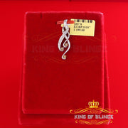 King Of Bling's Real 0.05CT Diamond Stones FASHION Sterling Charm Necklace Silver White Pendant KING OF BLINGS