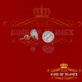 King  of Bling's 0.50ct VVS 'D' Moissanite Men's/Womens 925 Silver Yellow Round Stud Earrings KING OF BLINGS
