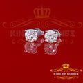 King of Bling's 2.50ct VVS 'D' Moissanite Men's/Womens 925 Silver White Round Stud Earrings KING OF BLINGS