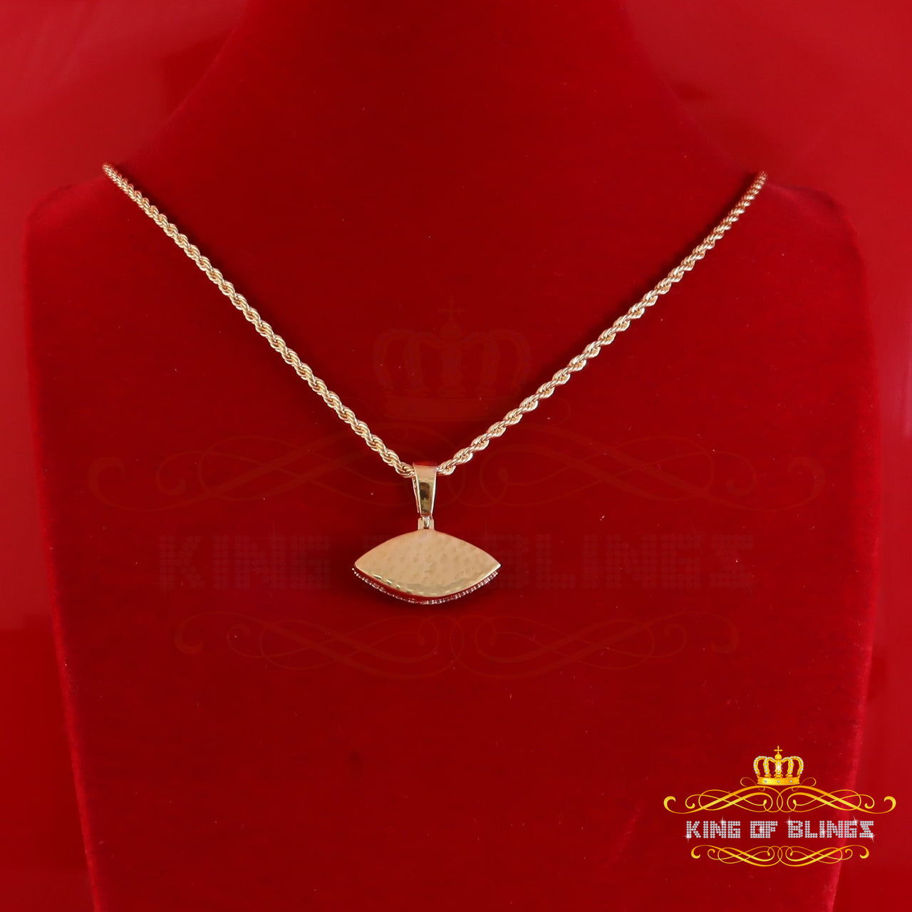 King Of Bling's 2.0ct VVS D Moissanite Yellow Sterling Silver Charm Evil Pendant Men's & Women's KING OF BLINGS