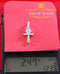 King Of Bling Sterling Silver Pendant White Mens ANKH with 1.98ct Cubic Zirconia KING OF BLINGS