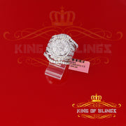 King Of Bling'sWhite Silver 14.80ct Cubic Zirconia Multi Row Bridal Set Womens Ring SZ 8 KING OF BLINGS